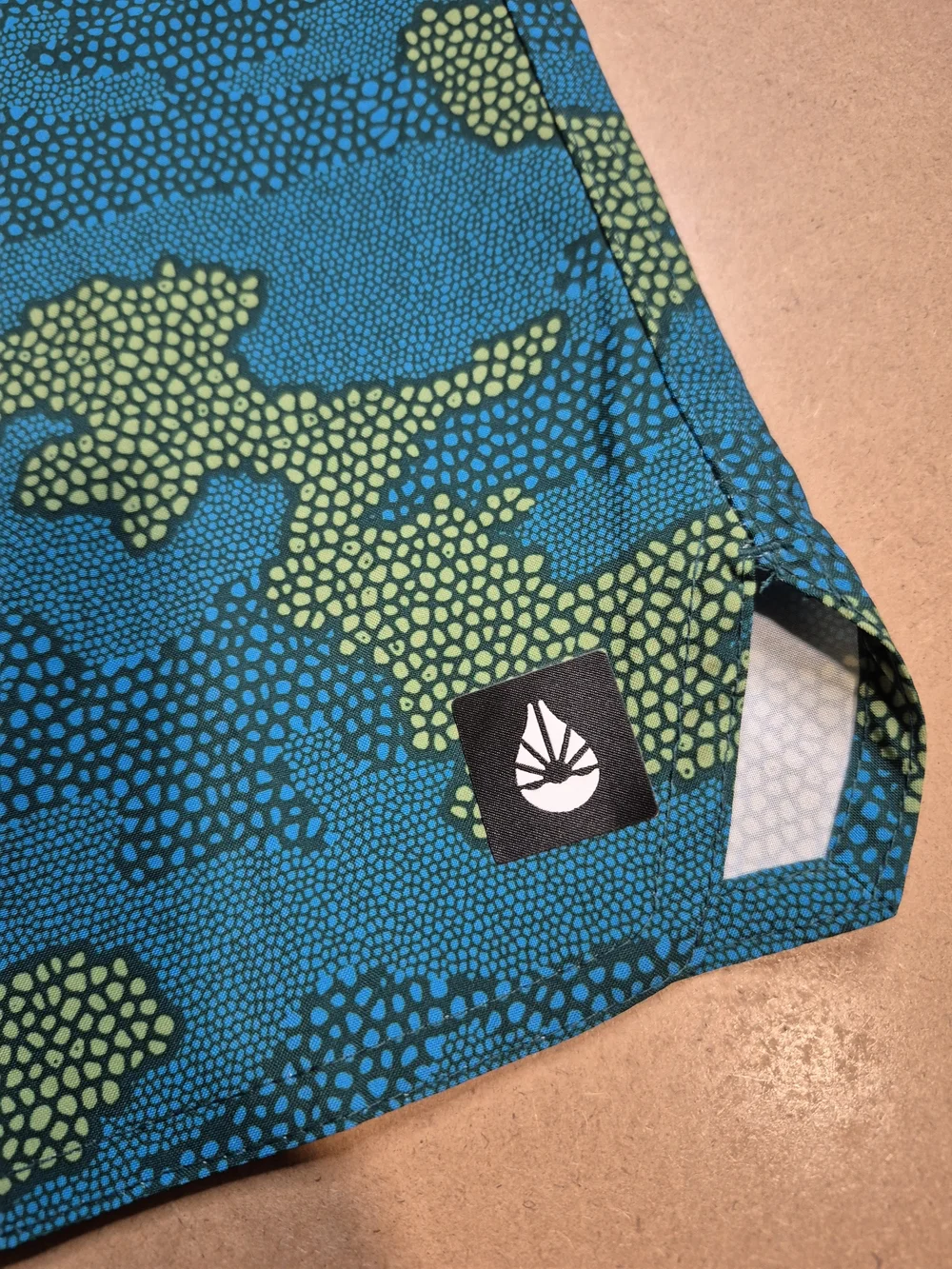 Men's Teal & Green Camouflage Swim Board Shorts 4399/5